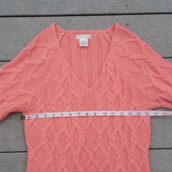 Worthington V-Neck Cable Knit Sweater Size Small - Picture 9 of 9